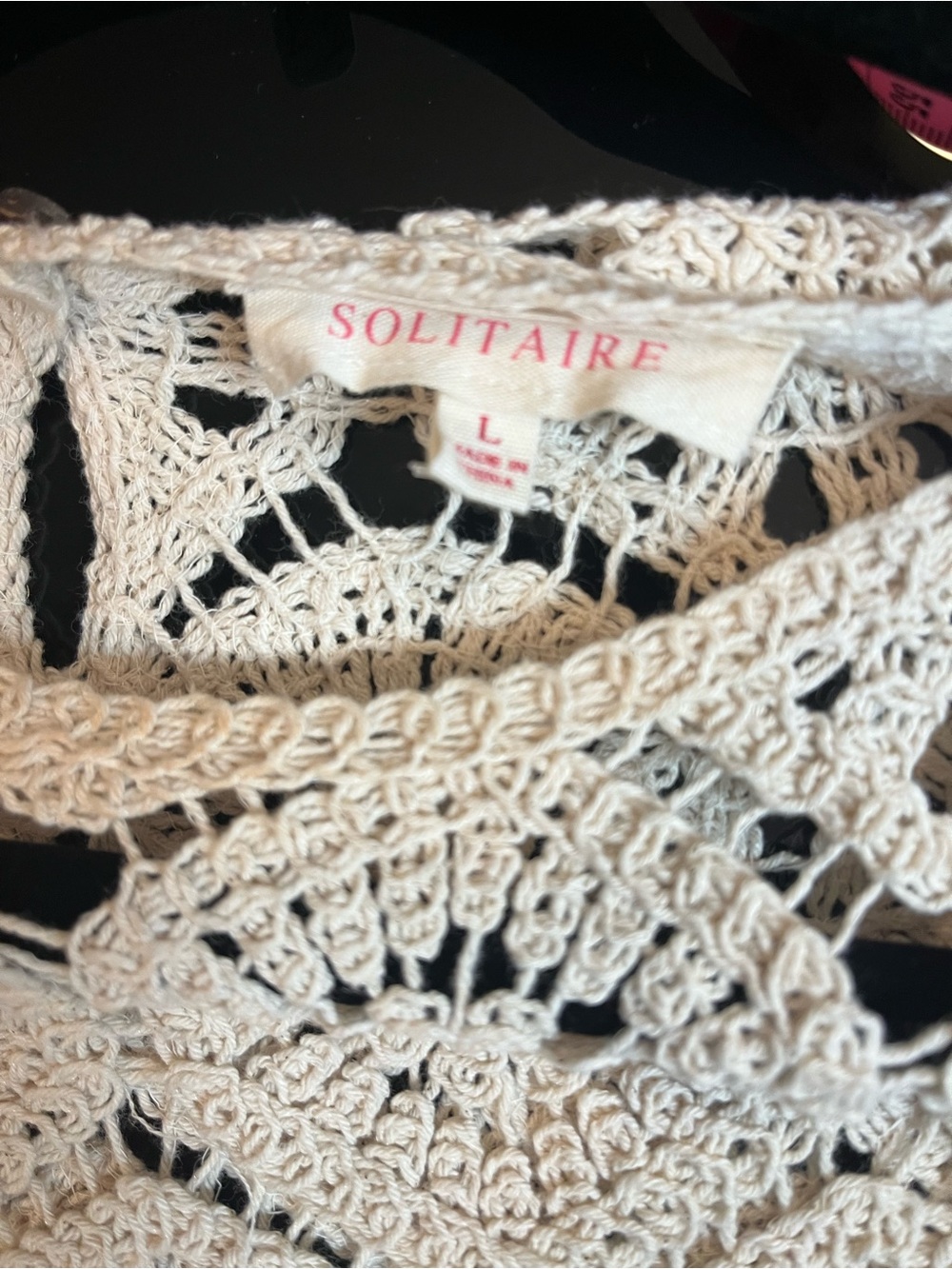 Solitaire Crochet Lace Tunic in Cream (009) - Picture 4 of 5